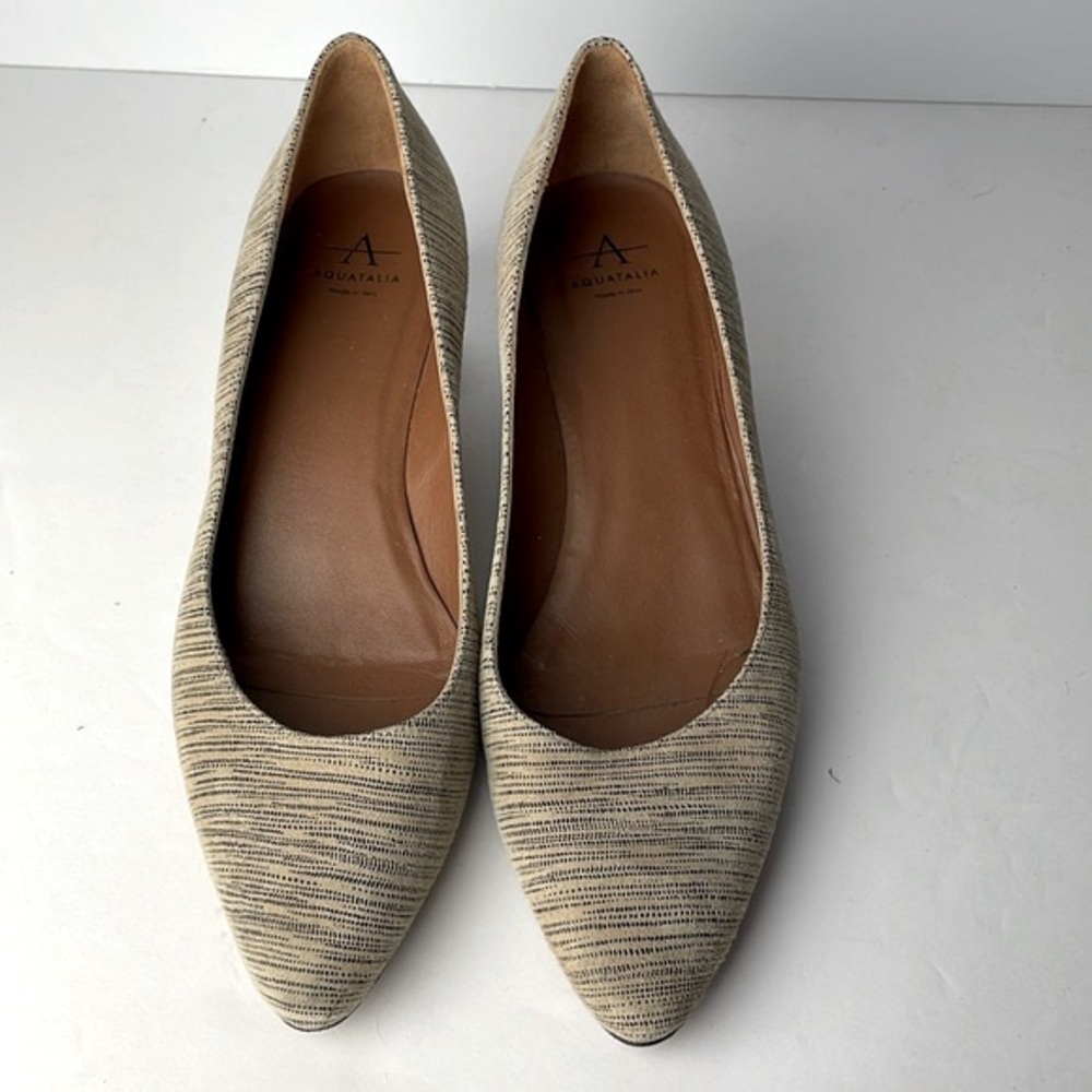 Aquatalia Phoebe Stripped Point Toe Pumps - Picture 2 of 8